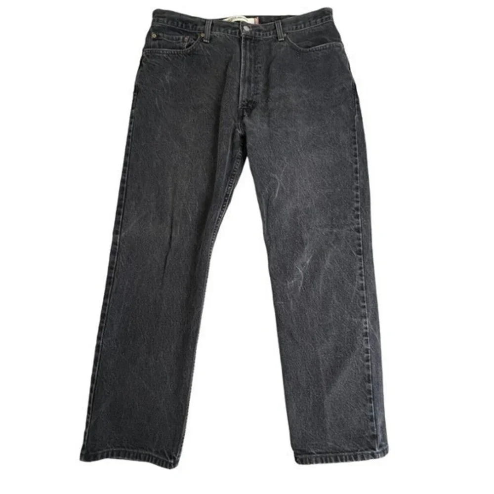 Levis Mens 505 Regular Straight Leg Fit Faded Black Jeans Size‎ 40 Inseam 30
